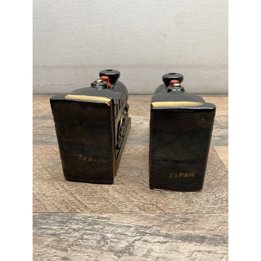 Antique bookends, Japan, train‎ and truck